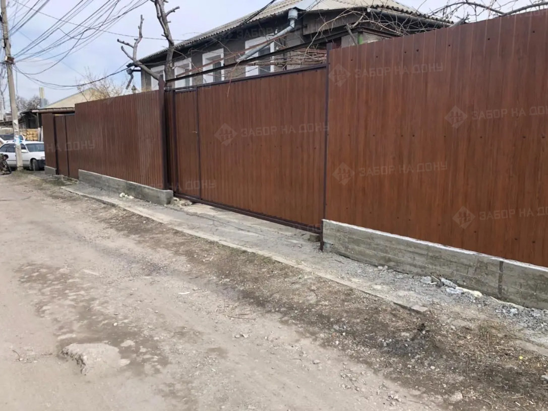 Откатные ворота с калиткой  в Лобне